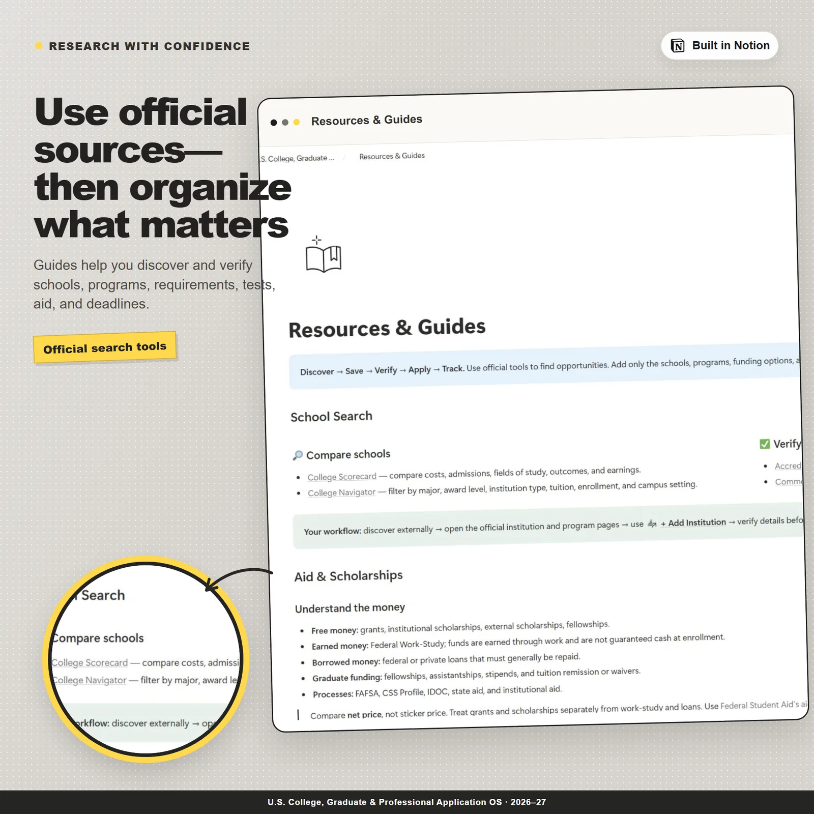 Application resources and official-source guidance